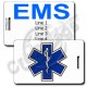 Star of Life with EMS Back Luggage Tags