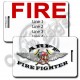 AIRCRAFT RESCUE & FIREFIGHTING LUGGAGE TAGS (ARFF) - FIRE BACK