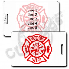 FIREFIGHTER'S WIFE LUGGAGE TAGS