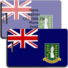 BRITISH VIRGIN ISLANDS FLAG LUGGAGE TAGS