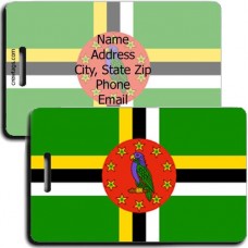 DOMINICA FLAG LUGGAGE TAGS