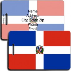 DOMINICAN REPUBLIC FLAG LUGGAGE TAGS