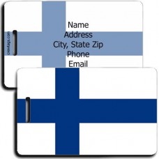 FINLAND FLAG  LUGGAGE TAGS