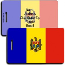 MOLDOVA FLAG LUGGAGE TAGS