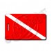 DIVE FLAG LUGGAGE TAG WITH WHITE BACK AND BLACK INK