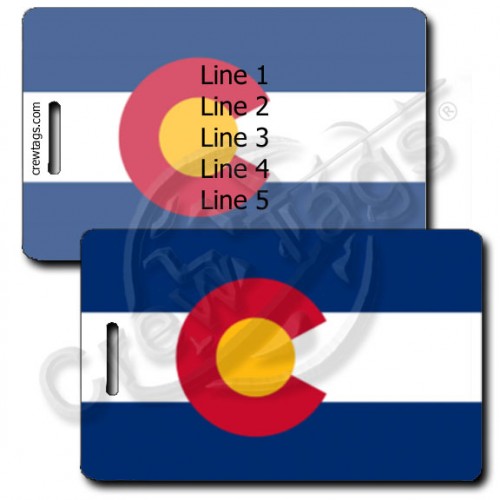 American Colorado State Flag Luggage Tag Label Travel Bag Label With Privacy Cover Luggage Tag Leather Personalized Suitcase Tag Travel Accessories 