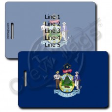 MAINE STATE FLAG LUGGAGE TAGS