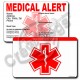 MEDICAL ALERT - HORIZONTAL WALLET CARD
