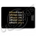 BLACK PLASTIC LUGGAGE TAG - GOLD INK - DIFFERENT EACH SIDE