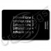 BLACK PLASTIC LUGGAGE TAG - SILVER INK - DIFFERENT EACH SIDE