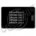 BLACK PLASTIC LUGGAGE TAG - WHITE INK - DIFFERENT EACH SIDE