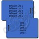 BLUE PLASTIC LUGGAGE TAG - DIFFERENT EACH SIDE