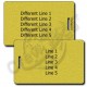 METALLIC GOLD PLASTIC LUGGAGE TAG - DIFFERENT EACH SIDE