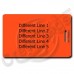 NEON ORANGE PLASTIC LUGGAGE TAG - DIFFERENT EACH SIDE