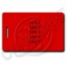 RED PLASTIC LUGGAGE TAG - DIFFERENT EACH SIDE