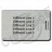 METALLIC SILVER PLASTIC LUGGAGE TAG - DIFFERENT EACH SIDE