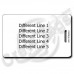 WHITE PLASTIC LUGGAGE TAG - DIFFERENT EACH SIDE